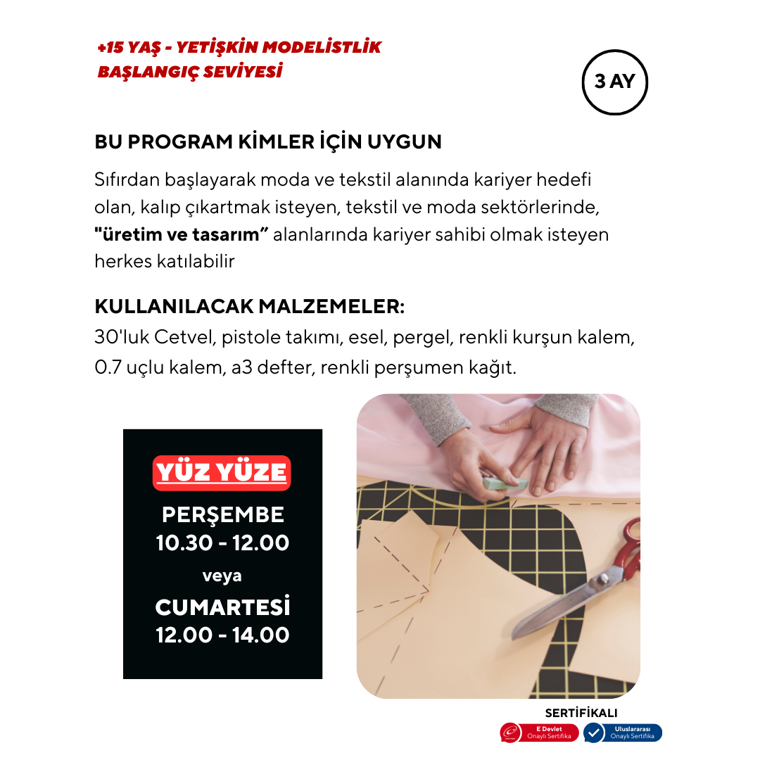 Modelistlik  (Başlangıç Seviyesi) -Yüz Yüze