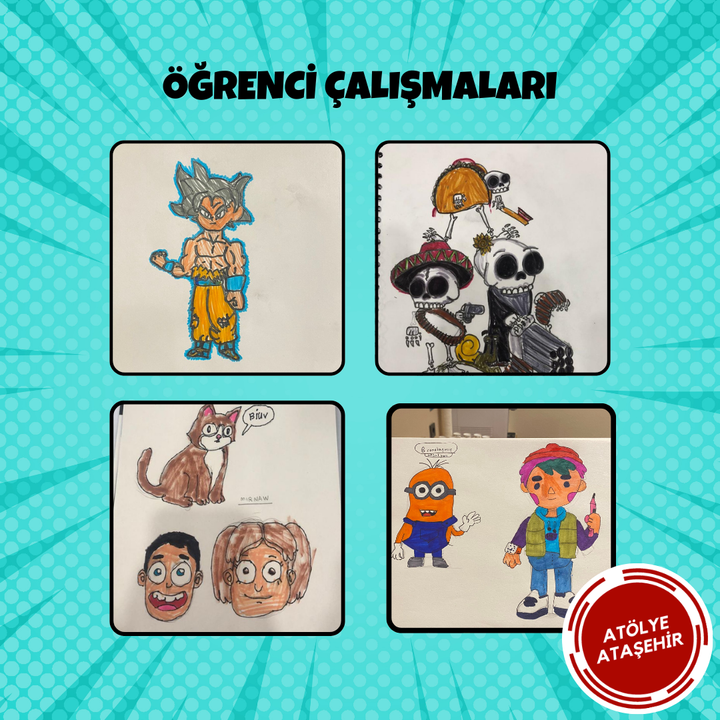 Karikatür Çizim  - Yüz Yüze (İleri Seviye) (6-9 Yaş )