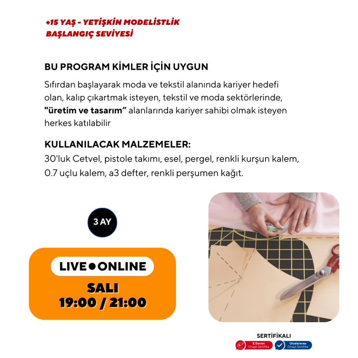 Modelistlik (+15 Yaş ve Yetişkin) -Başlangıç Seviyesi