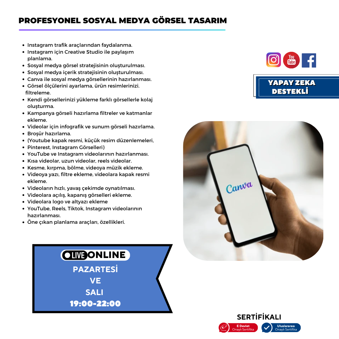 Profesyonel Sosyal Medya Görsel Tasarım  (Canva)
