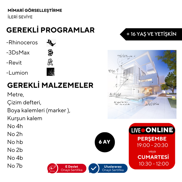 Mimari Görselleştirme - İleri Seviye -Online