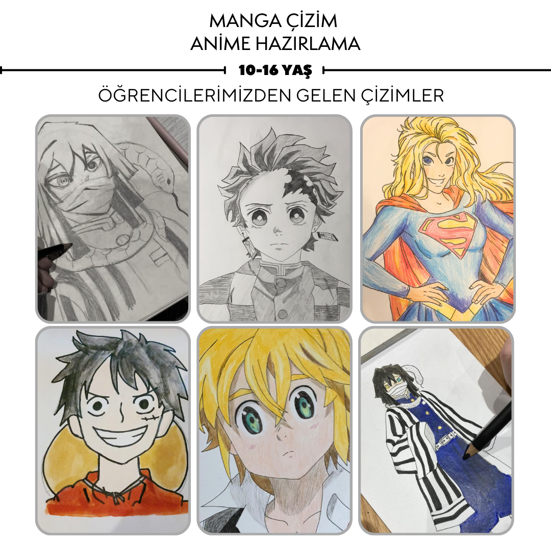Manga Çizim ve Anime Hazırlama- Yüz Yüze  (İleri Seviye)(10-16 Yaş)
