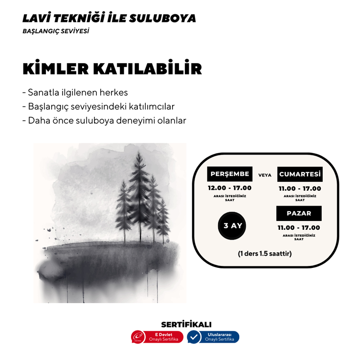 Lavi Tekniği ile Suluboya - Yüz Yüze