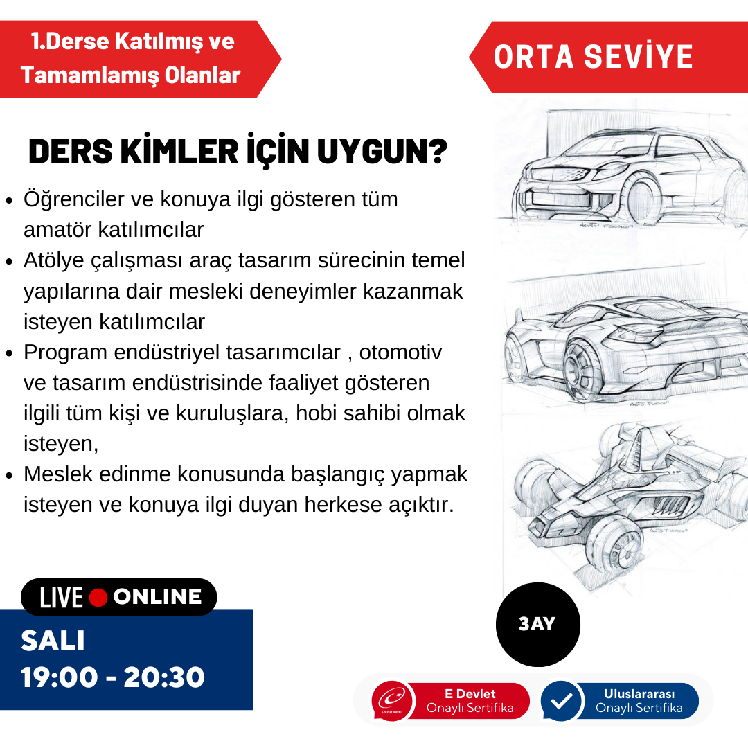 Araba Tasarım ve Çizimi - Orta Seviye