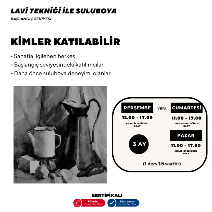 Lavi Tekniği ile Suluboya - Yüz Yüze