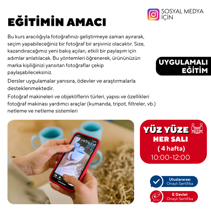 Sosyal Medya için Temel Fotoğrafçılık Dersleri - Yüz Yüze