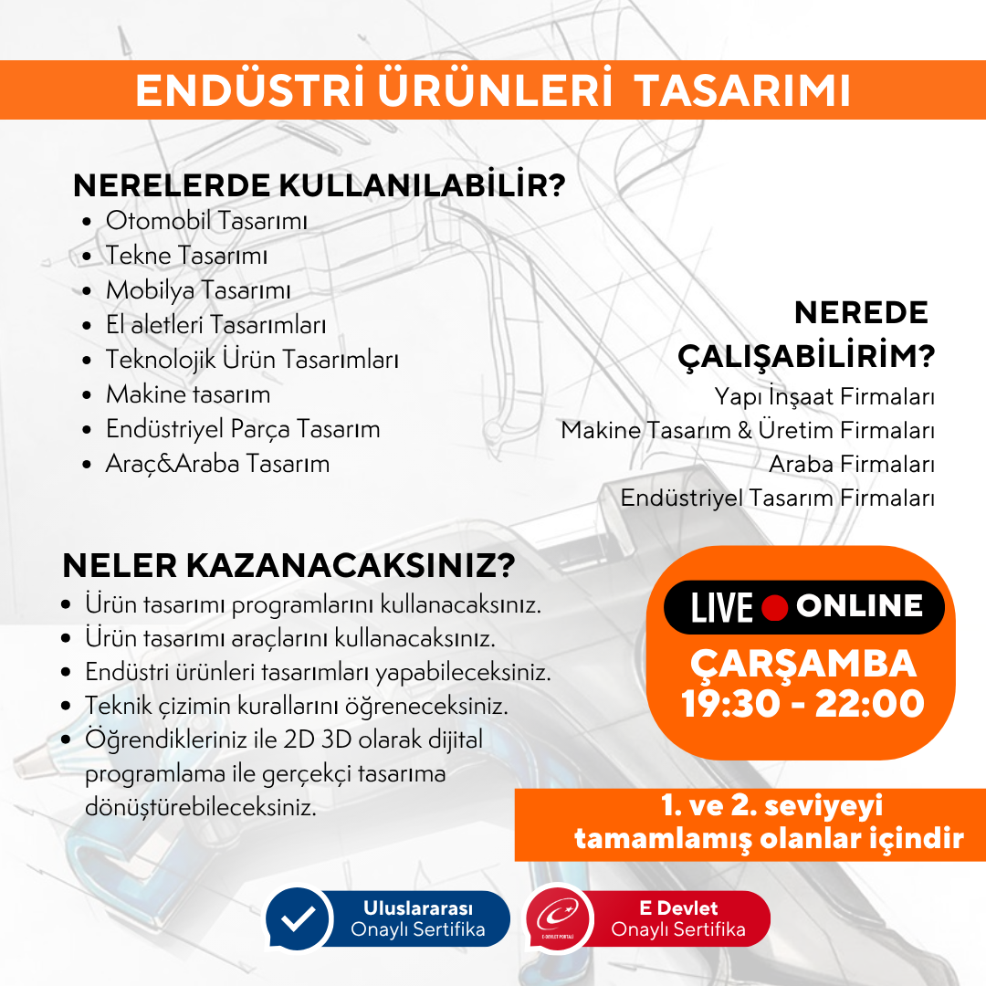 Endüstri Ürünleri Tasarımı - İleri Seviye (+14 Yaş ve Yetişkin)