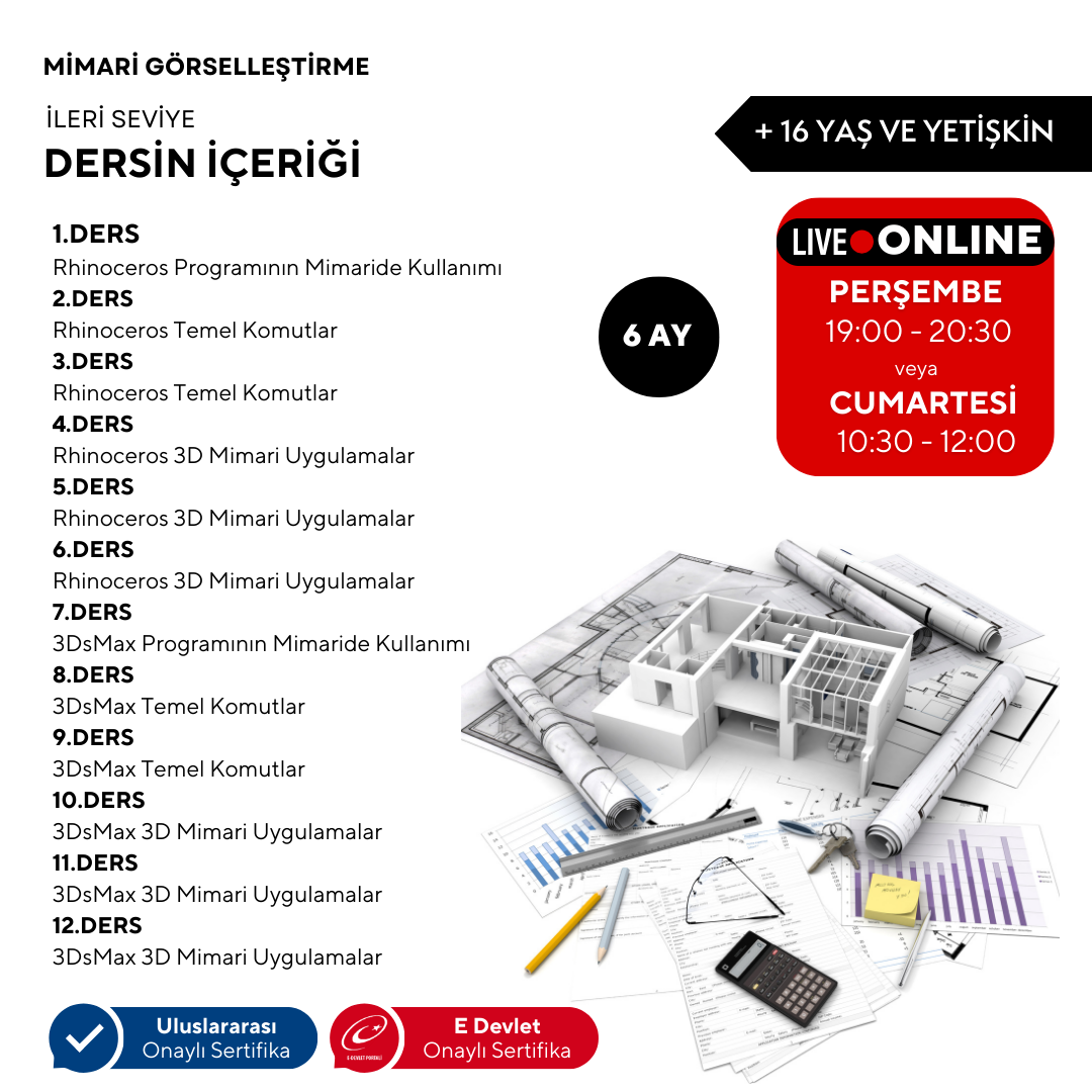 Mimari Görselleştirme - İleri Seviye -Online