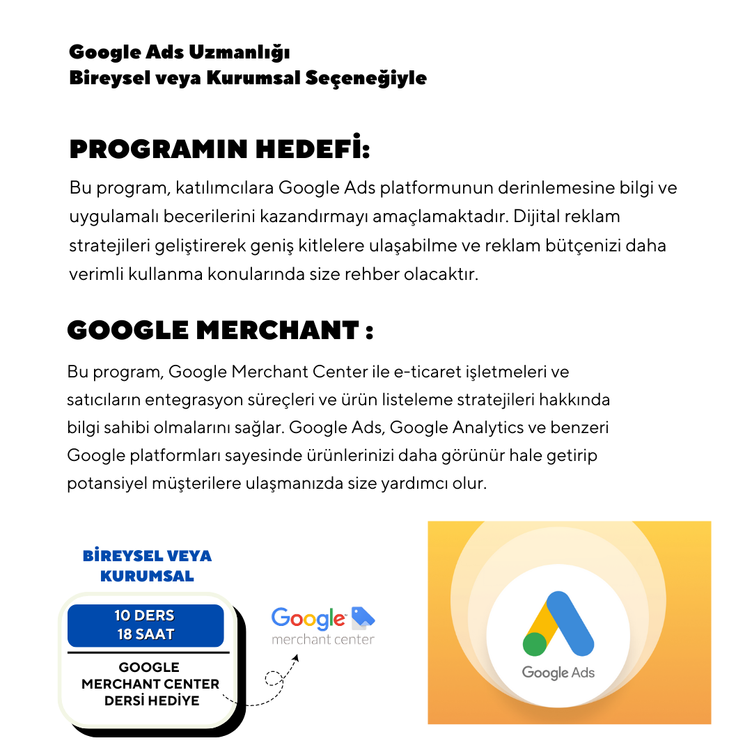 Google Ads Uzmanlığı  - Bire Bir
