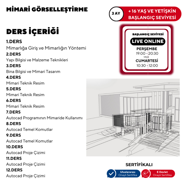 Mimari Görselleştirme Başlangıç Seviyesi (Online)