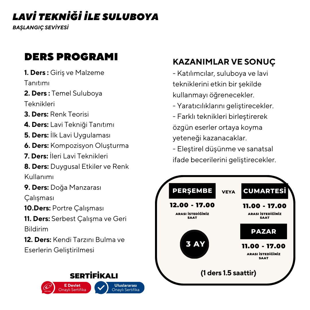 Lavi Tekniği ile Suluboya - Yüz Yüze