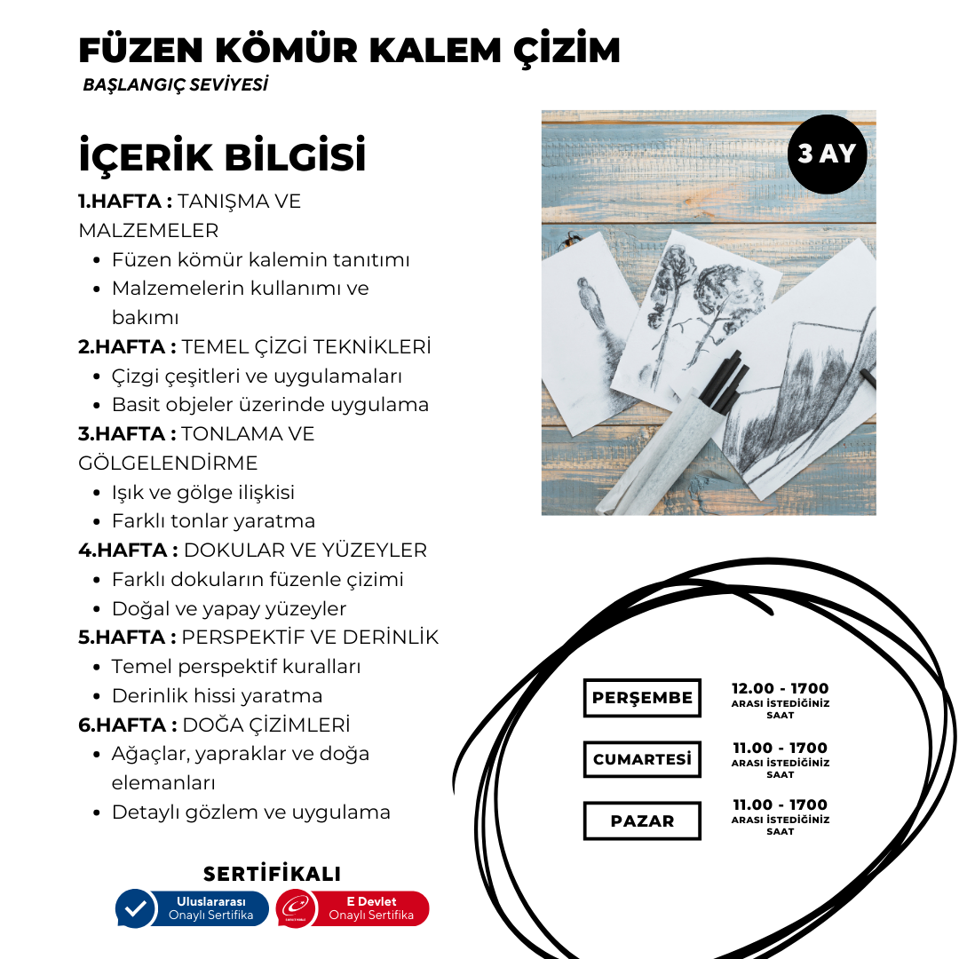 Füzen Kömür Kalem Çizim ( yüz Yüze )