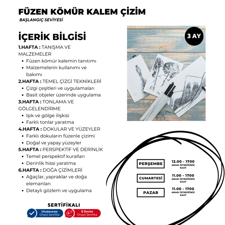 Füzen Kömür Kalem Çizim ( yüz Yüze )