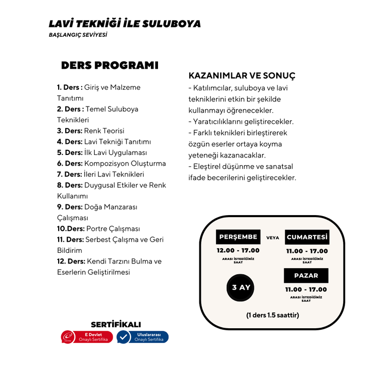 Lavi Tekniği ile Suluboya - Yüz Yüze