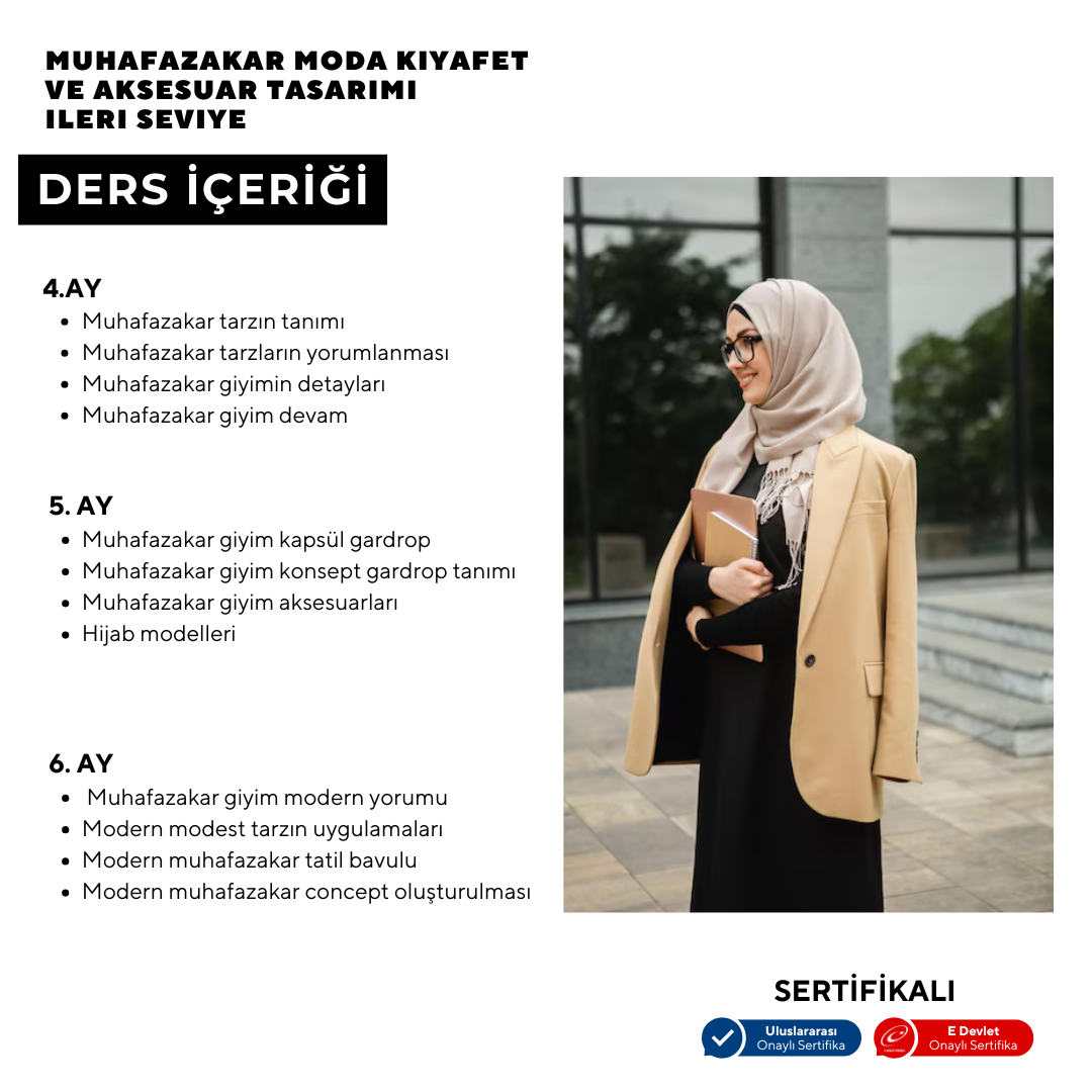 Muhafazakar Moda Kıyafet ve Aksesuar Tasarımı - İleri Seviye