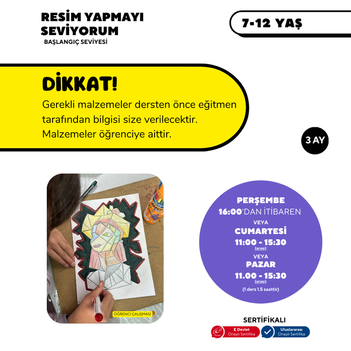 Resim Yapmayı Seviyorum! (7-12 Yaş)