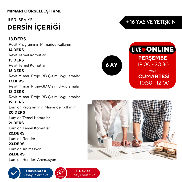 Mimari Görselleştirme - İleri Seviye -Online