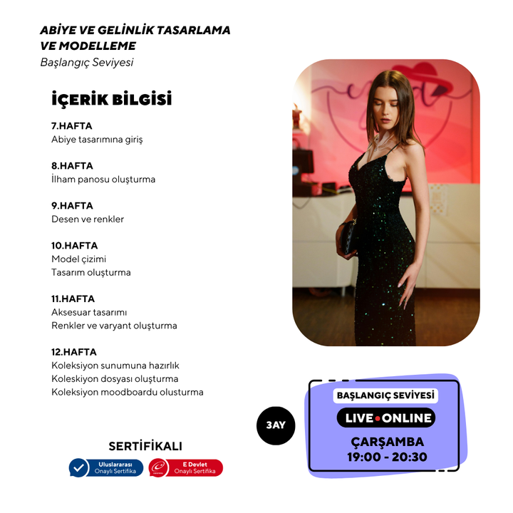 Abiye ve Gelinlik Tasarlama Modelleme