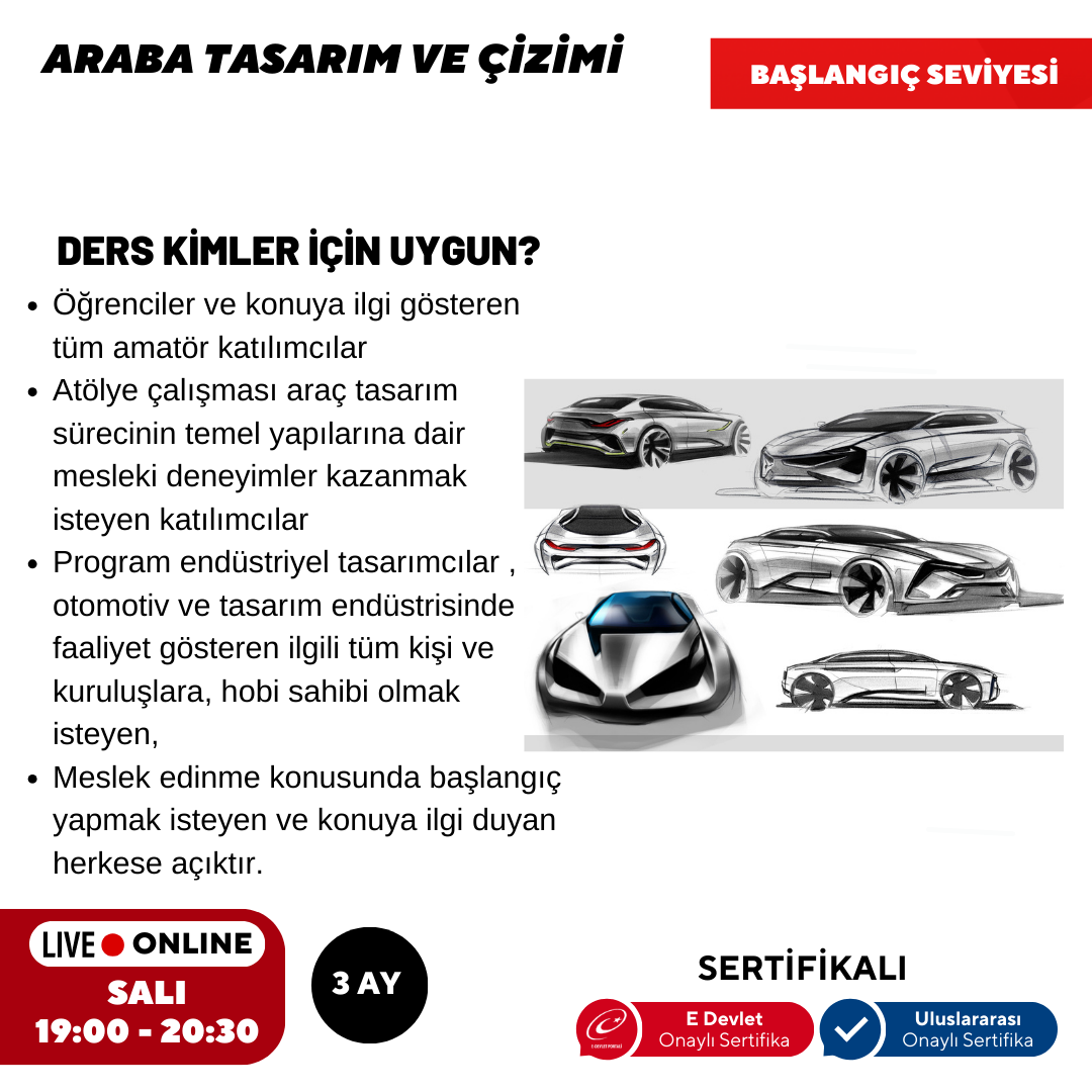 Araba Tasarım ve Çizimi- Başlangıç Seviyesi