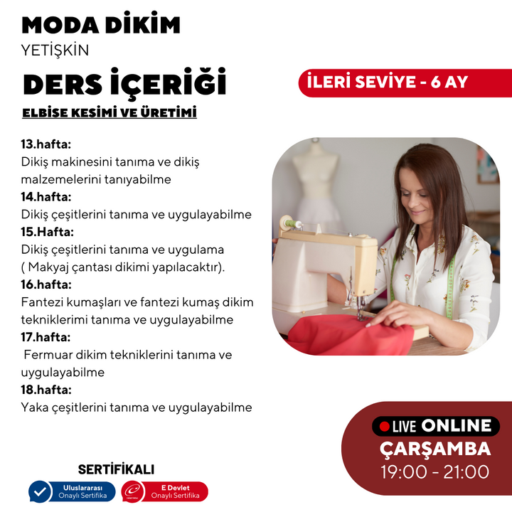 Moda Dikim  - (İleri Seviye)- Online