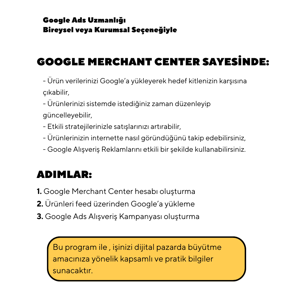 Google Ads Uzmanlığı - Özel Ders Online
