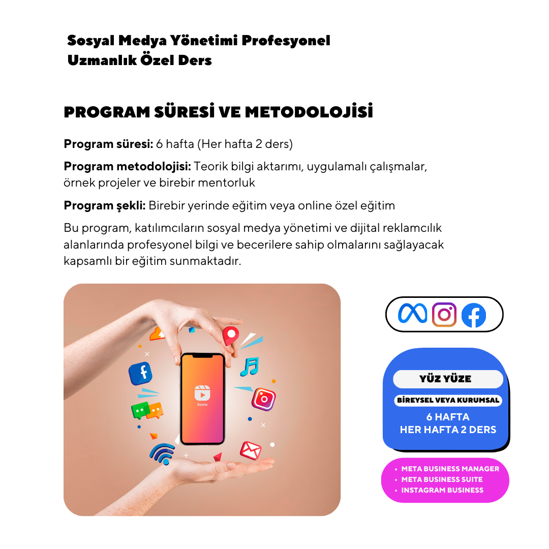 Sosyal Medya Yönetimi Profesyonel Uzmanlık Özel - Bire Bir