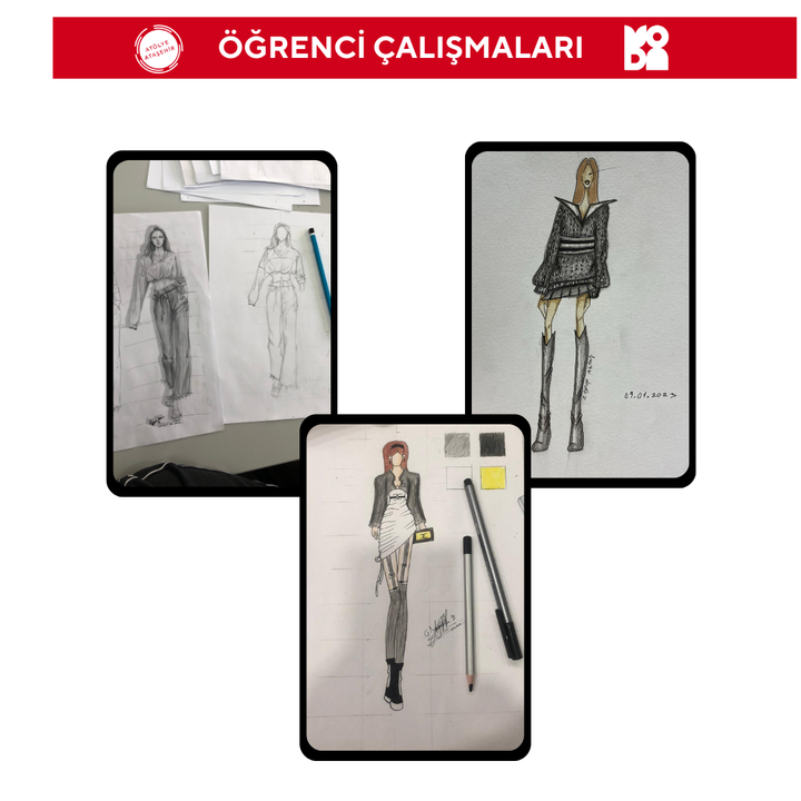 8-11 Yaş Moda Tasarımı Çizim (Yüz Yüze)