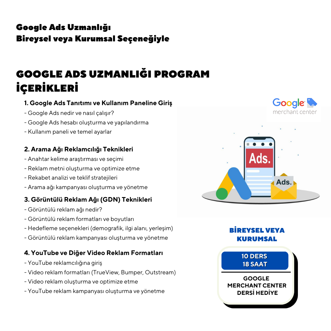 Google Ads Uzmanlığı  - Bire Bir