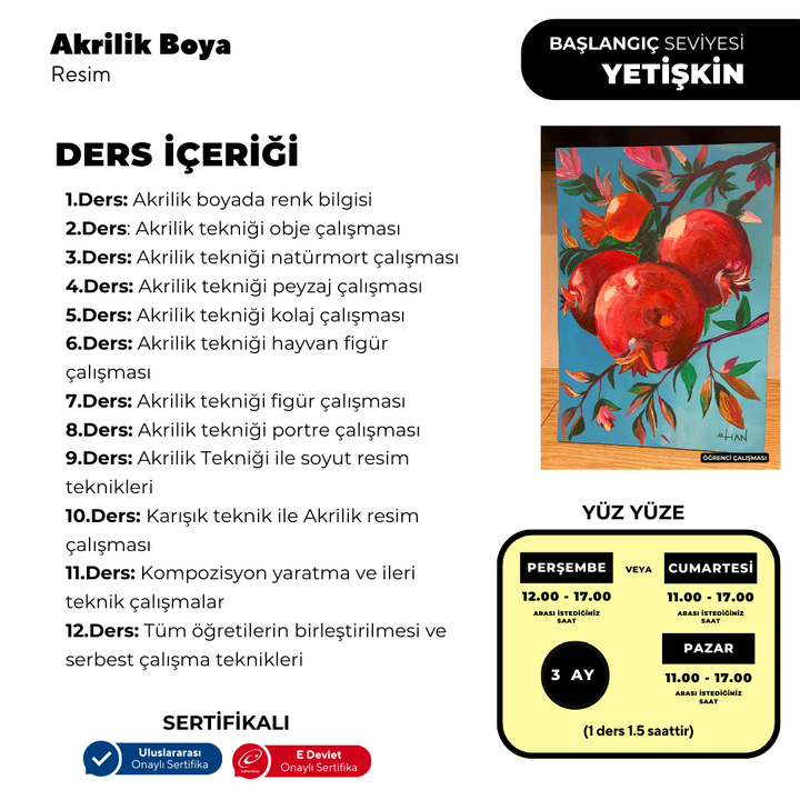 Akrilik Yağlı Boya Resim  - Yüz Yüze